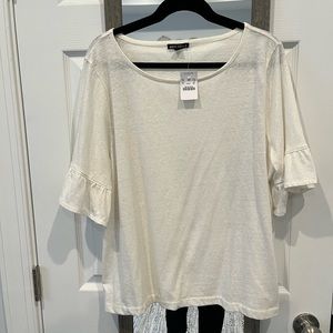 J. Crew NWT cream tee shirt